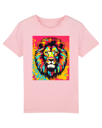 Lion Pop Art Cotton Pink