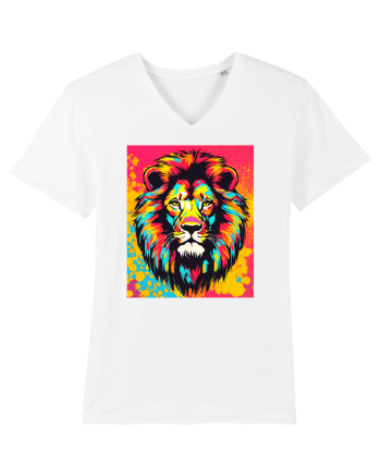 Lion Pop Art White