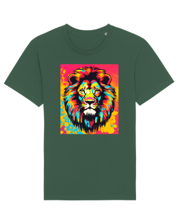 Lion Pop Art Bottle Green