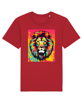 Lion Pop Art Red
