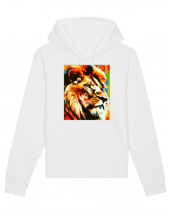 Lion Pop Art White