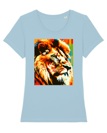 Lion Pop Art Sky Blue