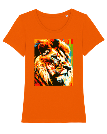 Lion Pop Art Bright Orange