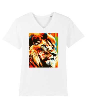 Lion Pop Art White