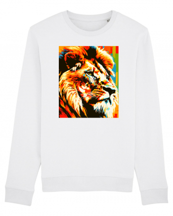 Lion Pop Art White