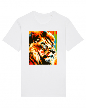 Lion Pop Art White