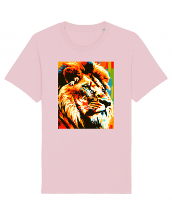 Lion Pop Art Cotton Pink