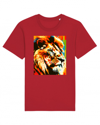 Lion Pop Art Red