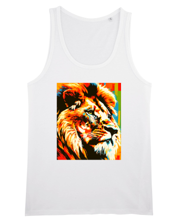 Lion Pop Art White