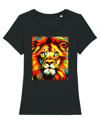 Lion Pop Art Black