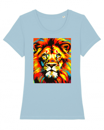 Lion Pop Art Sky Blue