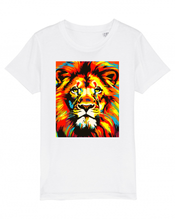 Lion Pop Art White