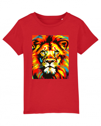 Lion Pop Art Red