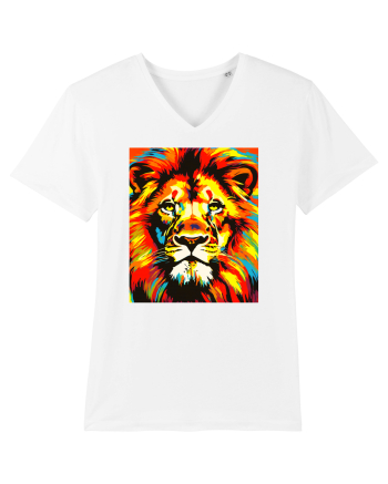 Lion Pop Art White