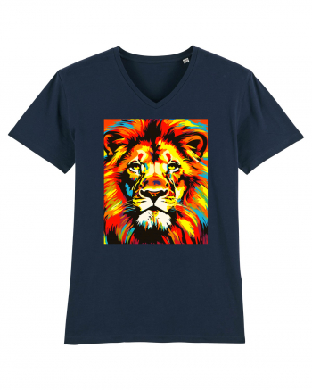 Lion Pop Art French Navy