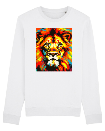 Lion Pop Art White