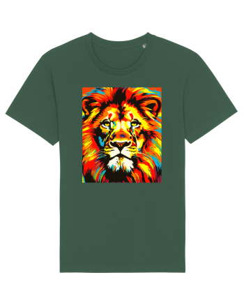 Lion Pop Art Bottle Green