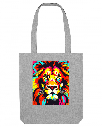 Lion Pop Art Heather Grey