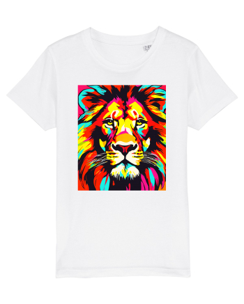 Lion Pop Art White