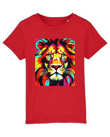 Lion Pop Art Red