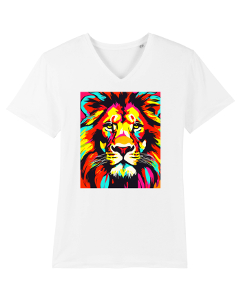 Lion Pop Art White