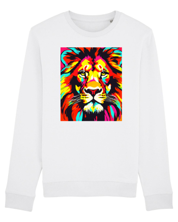 Lion Pop Art White
