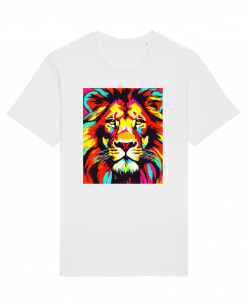 Lion Pop Art White