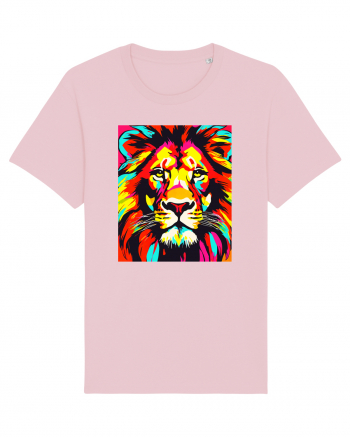 Lion Pop Art Cotton Pink