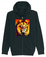 Lion Pop Art Hanorac cu fermoar Unisex Connector