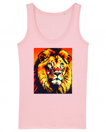 Lion Pop Art Cotton Pink