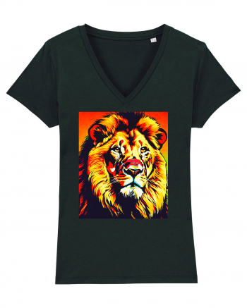 Lion Pop Art Black