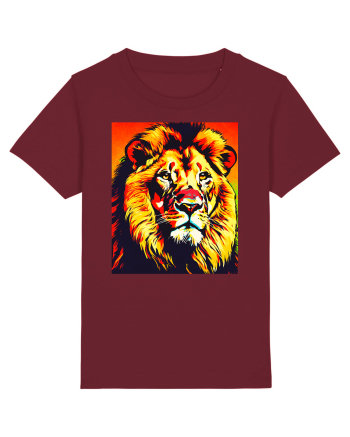 Lion Pop Art Burgundy