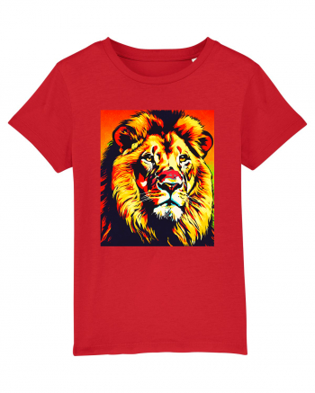 Lion Pop Art Red