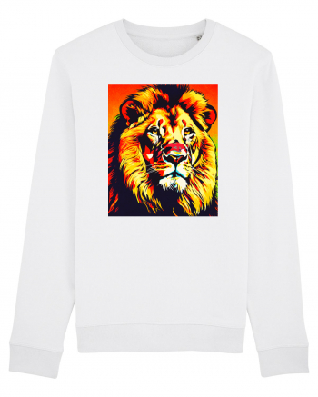 Lion Pop Art White