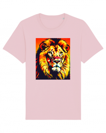 Lion Pop Art Cotton Pink