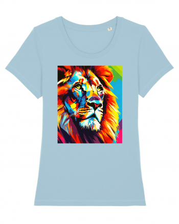 Lion Pop Art Sky Blue