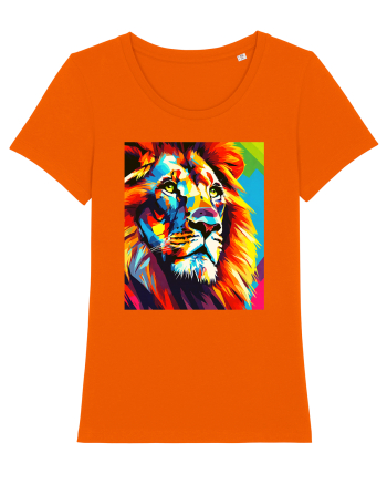 Lion Pop Art Bright Orange