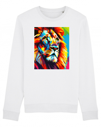 Lion Pop Art White