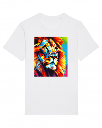 Lion Pop Art White