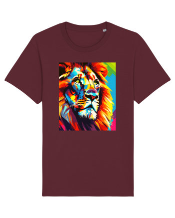 Lion Pop Art Burgundy