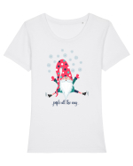 Elf saritor Tricou mânecă scurtă guler larg fitted Damă Expresser