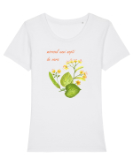 Flori de tei Tricou mânecă scurtă guler larg fitted Damă Expresser