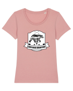 Carpathian Mountains.Muntii Carpati Tricou mânecă scurtă guler larg fitted Damă Expresser