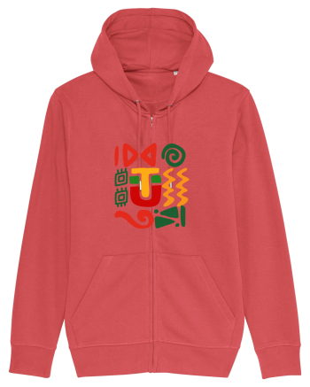 Africa Tribal Pattern Carmine Red