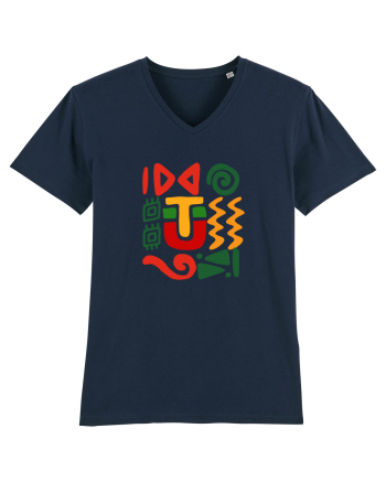 Africa Tribal Pattern French Navy