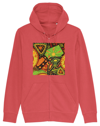 African Pattern Carmine Red