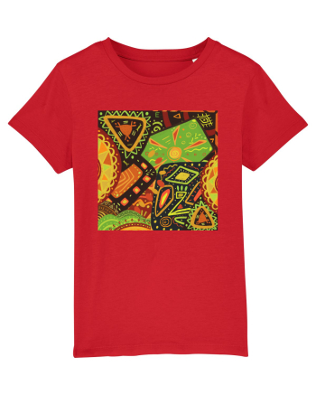 African Pattern Red