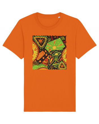 African Pattern Bright Orange