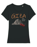Giza Tricou mânecă scurtă guler larg fitted Damă Expresser