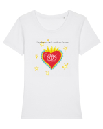True heart Tricou mânecă scurtă guler larg fitted Damă Expresser